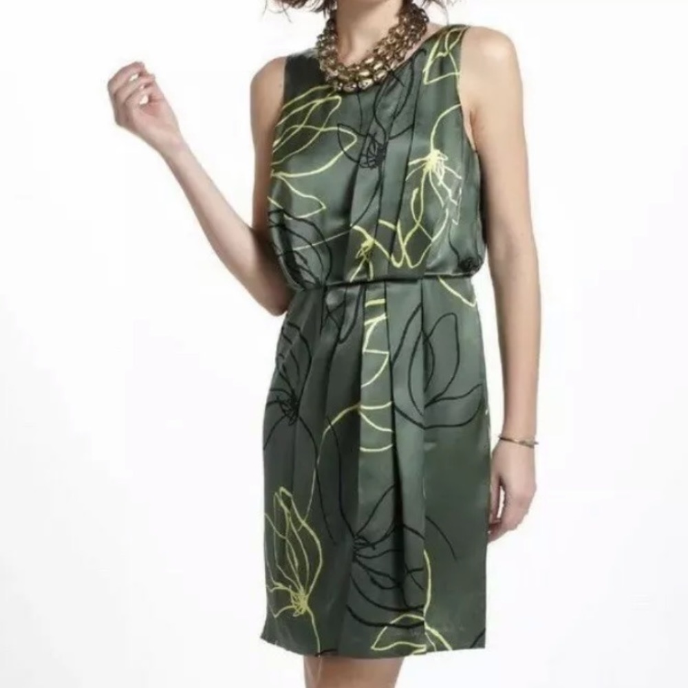 Sariah silk midi dress 14 Anthropologie